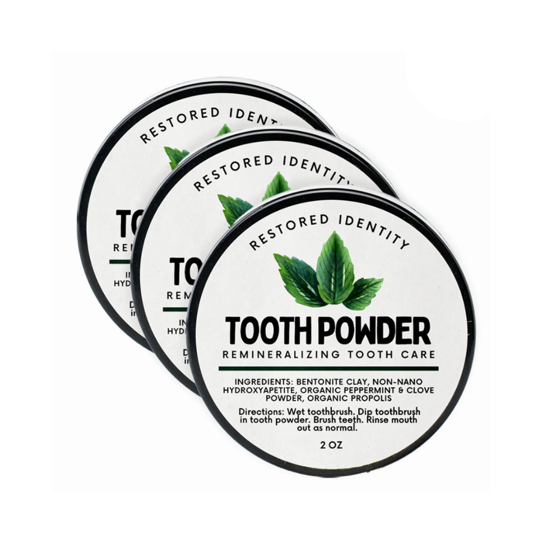 3 Pack of Tooth Powder - Bundle & Save – Restored Identity